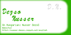 dezso nusser business card